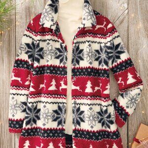 Coldwater Creek Nordic Sherpa Jacket size Medium Petite NWT